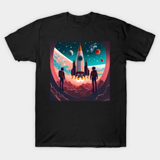 Rocket Launch in Space T-Shirt